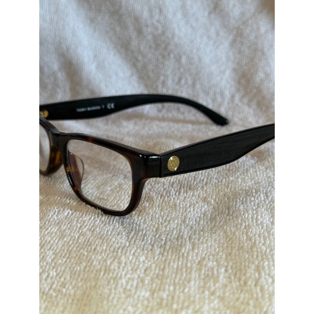 Tory‎ Burch Eyeglasses Women 51-17-140 Dark Tortoise Excellent TY2108U Gold Logo